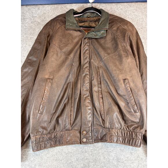 VTG Wilsons Adventure Bound Leather Jacket Mens LT Thinsulate Thermal Insulation - Picture 1 of 6